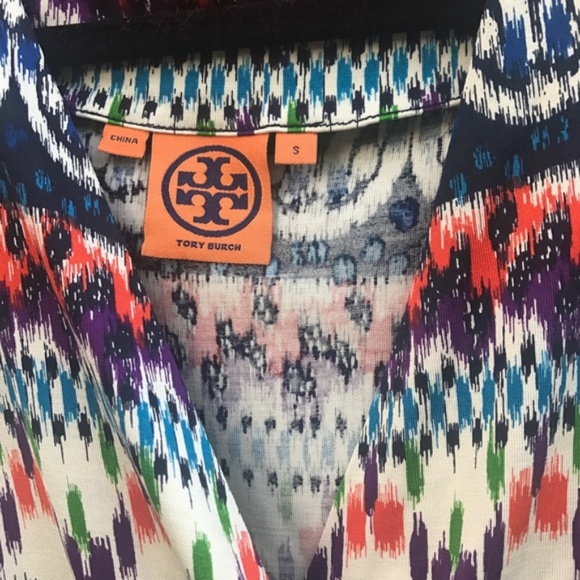 Tory Burch Printed Faux Wrap Silk Dress-Size S - Picture 2 of 4